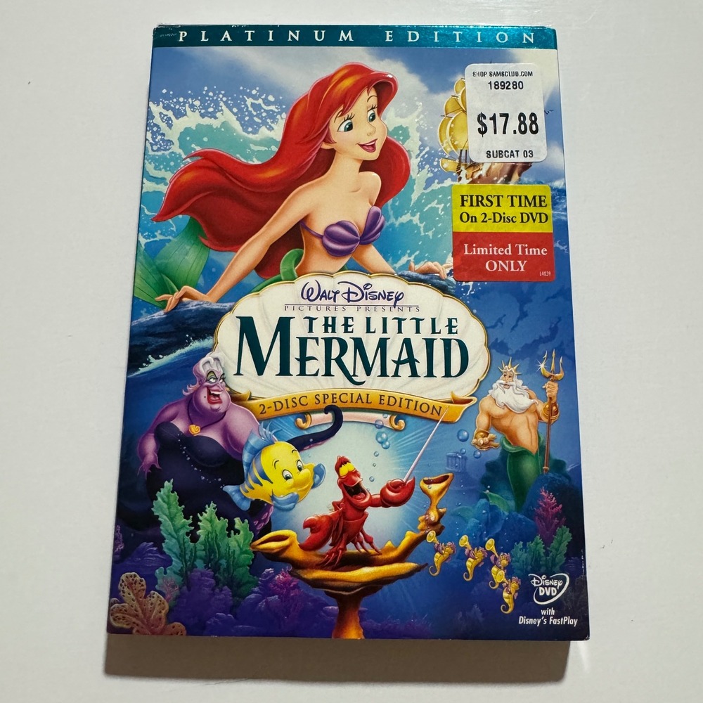 The Little Mermaid Disney First Time DVD 2-Disc Special Platinum 2006 New Sealed